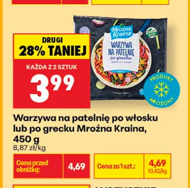 Warzywa na patelnię po włosku Mroźna Kraina promocja w Biedronka