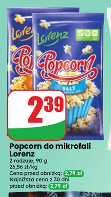 Popcorn do mikrofali Lorenz promocja w Dino