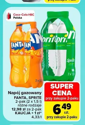 Napój gazowany Fanta 2-pak promocja w Carrefour Market