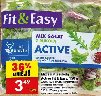 Mix sałat z rukolą Active promocja w Twój Market