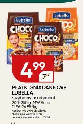 Płatki śniadaniowe LUBELLA wybrany asortyment promocja w Chata Polska