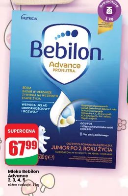 Mleko Advance 2, 3, 4, 5 promocja w Dino