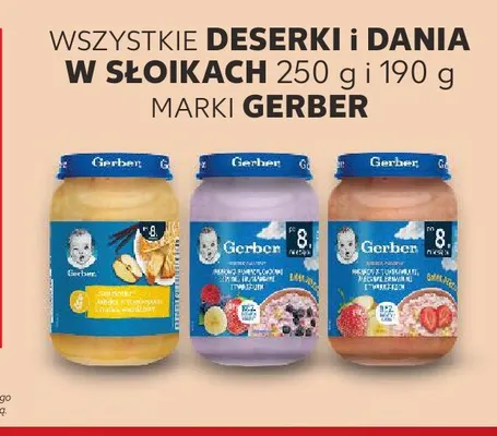 Deserki i dania w słoikach 250 g i 190 g marki Gerber promocja w Kaufland