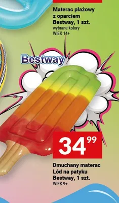 Dmuchany materac Lód na patyku Bestway promocja w Twój Market