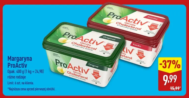 Margaryna ProActiv Kardio promocja w Aldi