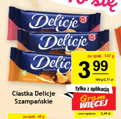 Ciastka Delicje Szampańskie promocja w Gram Market
