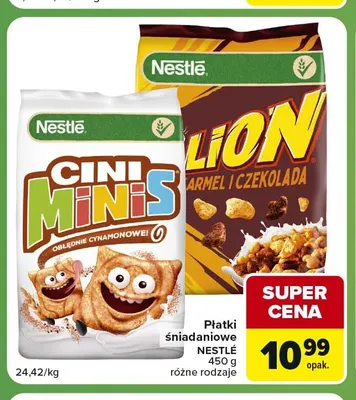 Płatki śniadaniowe Lion Nestlé promocja w Carrefour Express