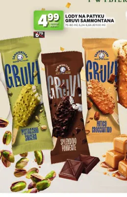Lody na patyku Gruvi Splendido Fondente Sammontana promocja w Stokrotka