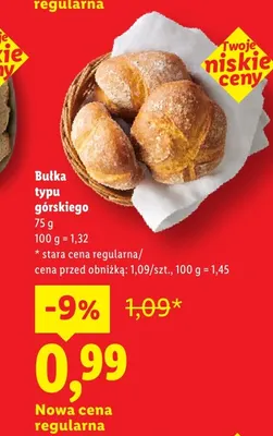 Bułka typu górskiego promocja w Lidl