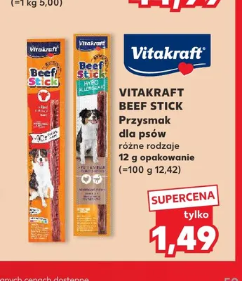 Przysmak dla psów Beef Stick Vitakraft promocja w Kaufland