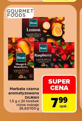 Herbata czarna aromatyzowana Lemon Dilmah promocja w Carrefour