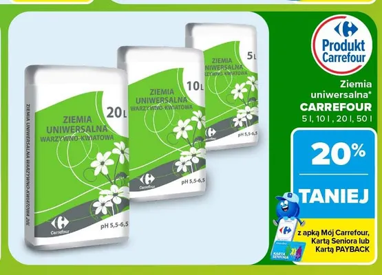 Ziemia uniwersalna Carrefour 5 l promocja w Carrefour
