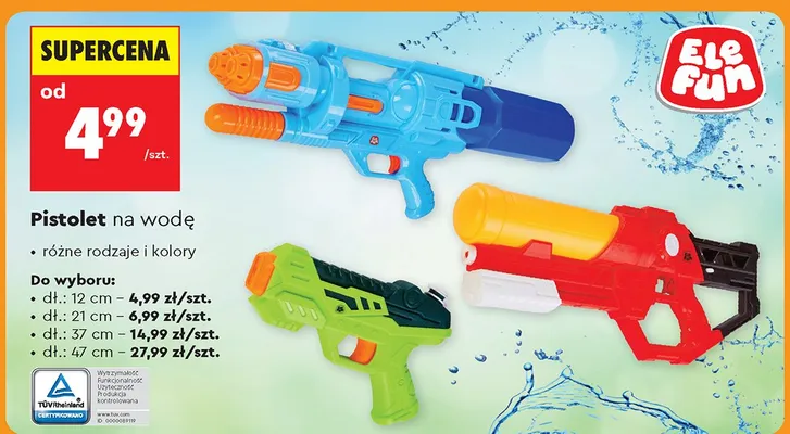 Pistolet na wodę 47 cm promocja w Biedronka