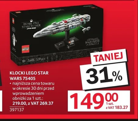 Klocki LEGO Star Wars 75405 promocja w Selgros