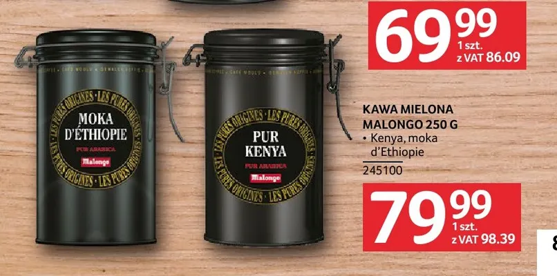 Kawa mielona Malongo Kenya promocja w Selgros
