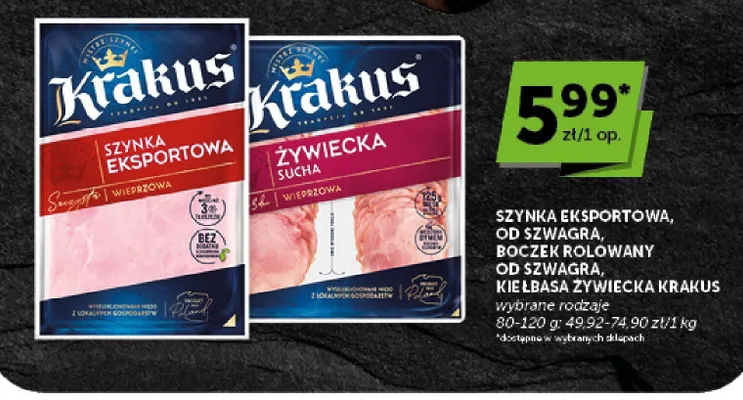 Szynka eksportowa Krakus promocja w Euro Sklep