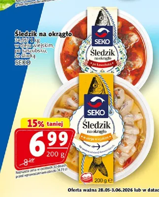 Śledzik na okrągło ze śliwką SEKO promocja w Prim Market