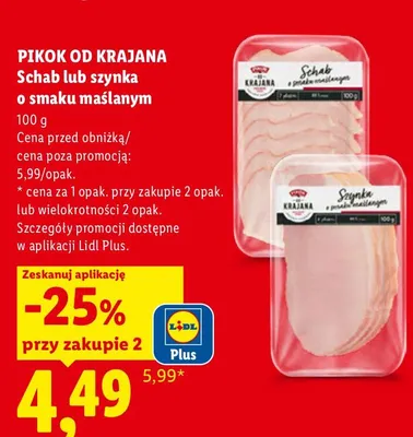 Szynka o smaku maślanym Pikok Od Krajana promocja w Lidl
