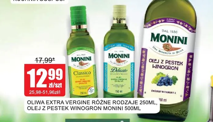 Oliwa extra vergine Delicato Monini promocja w Bingo