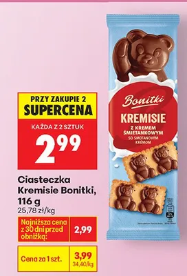 Ciasteczka Kremisie z kremem śmietankowym promocja w Biedronka