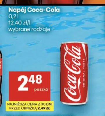 Napój gazowany Coca-Cola promocja w Delikatesy Centrum