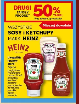 Sosy i ketchupy Heinz promocja w Kaufland