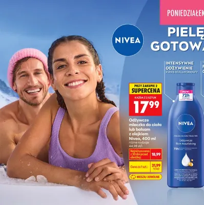 Odżywcze mleczko do ciała, różne rodzaje promocja w Biedronka