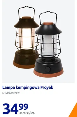 Lampa kempingowa Froyak 5-100 lumenów promocja w Action