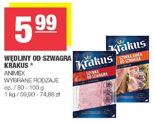 Wędliny od szwagra wybrane rodzaje promocja w SPAR