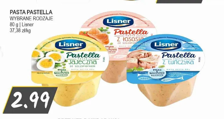 Pasta z łososia Pastella Lisner promocja w Słoneczko
