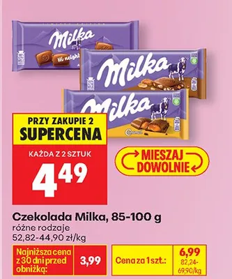 Czekolada różne rodzaje promocja w Biedronka