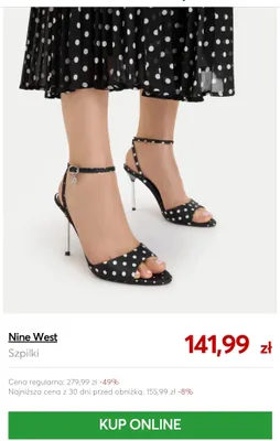 Szpilki Nine West promocja w eobuwie.pl