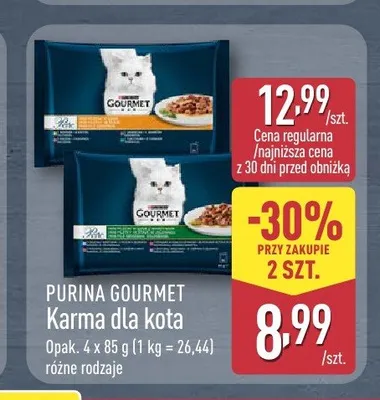 Karma dla kota Purina Gourmet 4-pak promocja w Aldi