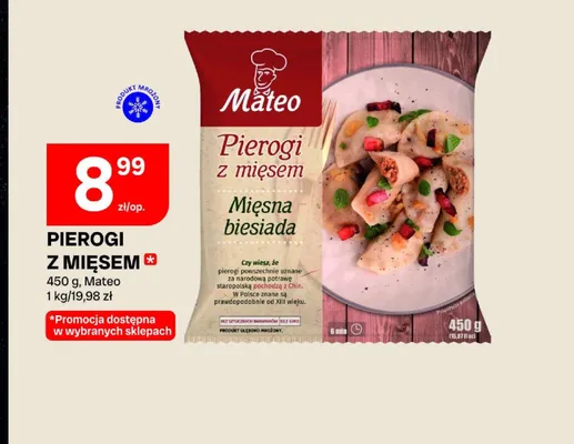 Pierogi z mięsem Mięsna biesiada Mateo promocja w Chorten