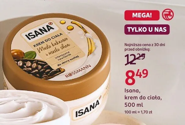 Krem do ciała krem do ciała imbir i kakao promocja w Rossmann