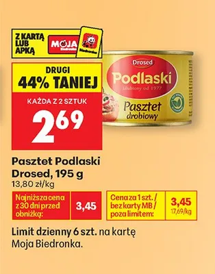 Pasztet drobiowy promocja w Biedronka