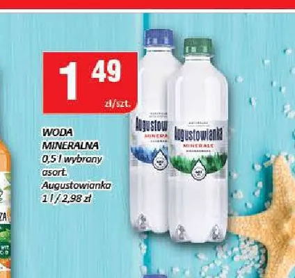 Woda mineralna niegazowana Augustowianka promocja w Chorten