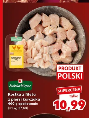 Kostka z fileta z piersi kurczaka Stoisko Mięsne promocja w Kaufland