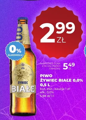 Piwo bezalkoholowe Żywiec Białe promocja w Duży Ben