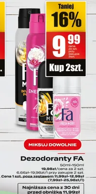 Dezodoranty Fa promocja w Supeco