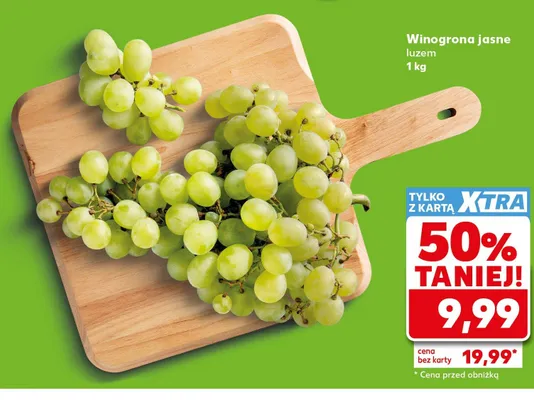 Winogrona jasne luzem promocja w Kaufland