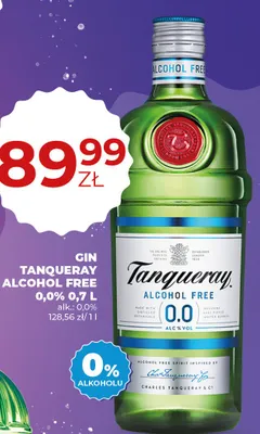 Gin Tanqueray Alcohol Free 0,0% 0,7 L promocja w Duży Ben