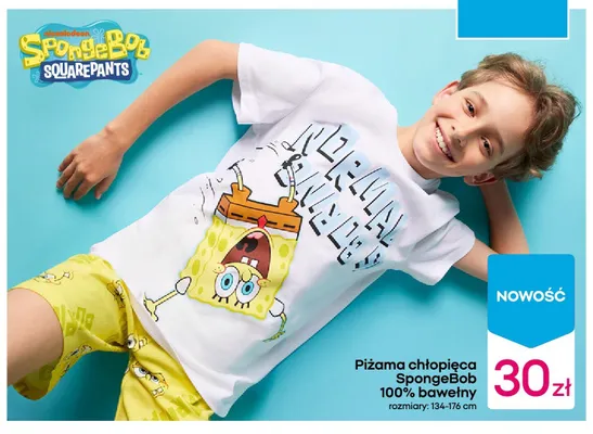 Piżama chłopięca SpongeBob SquarePants promocja w Pepco