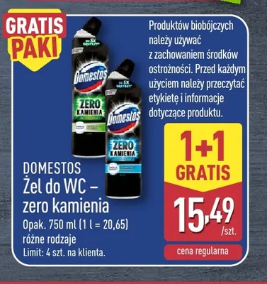 Żel do WC Domestos Zero Kamienia promocja w Aldi