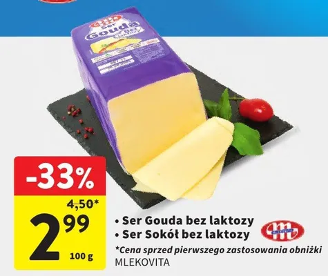 Ser Sokół bez laktozy Mlekovita promocja w Intermarche