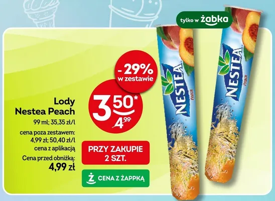 Lody Nestea Peach promocja w Żabka