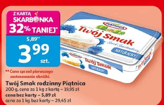Ser Twój Smak rodzinny Piątnica naturalny promocja w Auchan