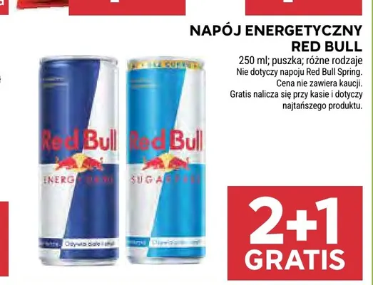 Napój energetyczny Red Bull promocja w Stokrotka