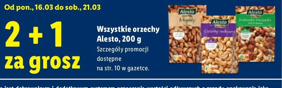 Wszystkie orzechy Alesto 200g  promocja w Lidl