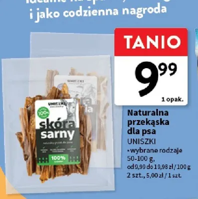 Naturalna przekąska dla psa Uniszki promocja w Intermarche